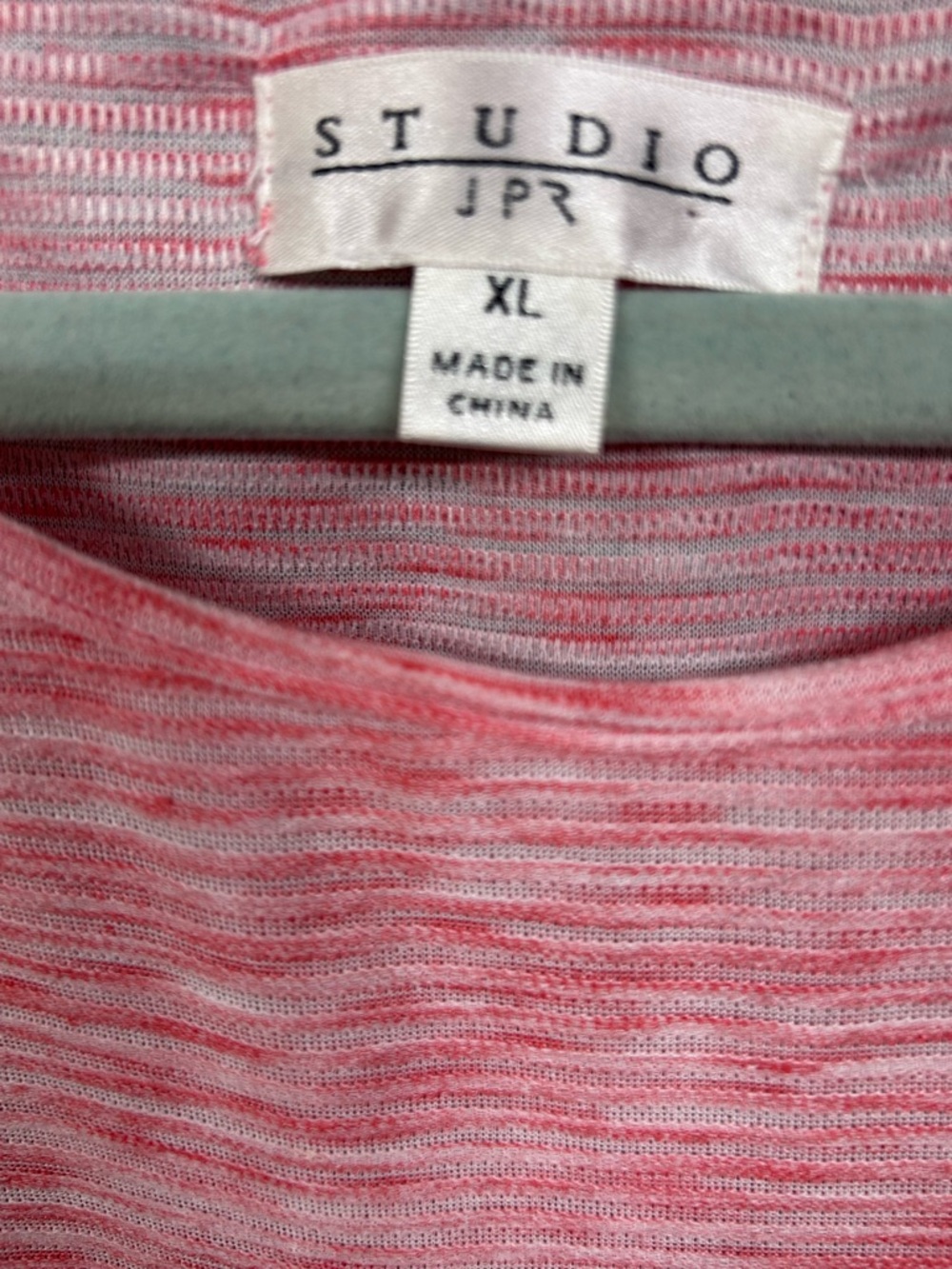 NWOT XL Studio by JPR Women’s Pink Heathered Cap-Sleeve Peplum Top - Picture 2 of 4